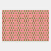 Papier d'enveloppement de Noël rose du Père Noël (Devant 2)