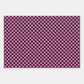 Papier d'enveloppement de Noël rose et noir (Devant 3)