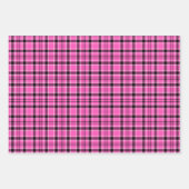 Papier d'enveloppement de Noël rose et noir (Devant)