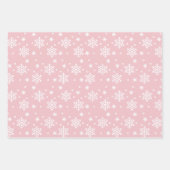 Papier d'enveloppement de Noël rose série de 3 (Devant 3)