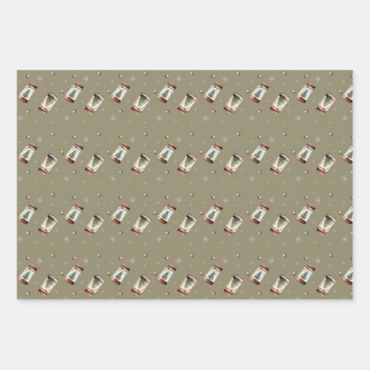 Papier d'enveloppement de Noël rustique (Devant)