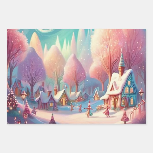 Papier d'enveloppement de Noël série de 3 (Devant)