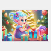 Papier d'enveloppement de Noël série de 3 (Devant 3)