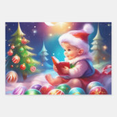 Papier d'enveloppement de Noël série de 3 (Devant 2)
