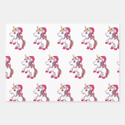 Papier d'enveloppement de Noël Unicorn, Unicorn (Devant)