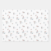 Papier d'enveloppement de Noël vert mignon (Devant)