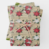 Papier d'enveloppement de Noël Vintage série de tr (En situation)
