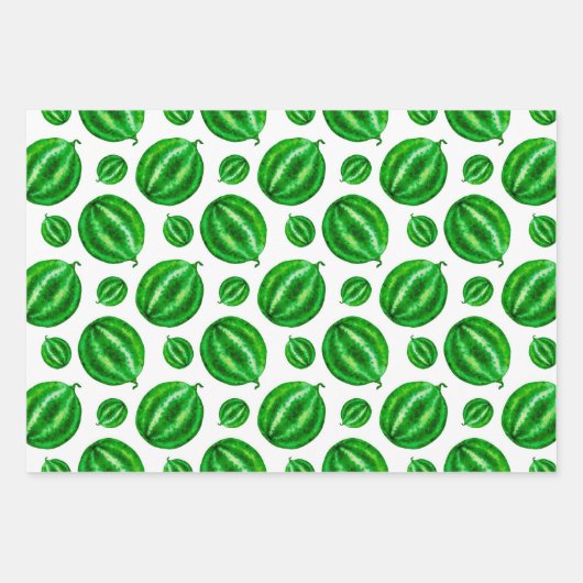 Papier d'enveloppement de pastèque tropicale frais (Devant 2)