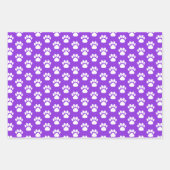 Papier d'enveloppement de pattes d'animaux violet (Devant 3)