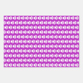 Papier d'enveloppement de pattes d'animaux violet (Devant 2)