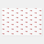 Papier d'enveloppement de Père Noël et de rennes v (Devant 2)