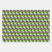 Papier d'enveloppement de poivron vert et rouge au (Devant)