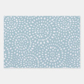 Papier d'enveloppement de printemps bleu bohème (Devant 3)