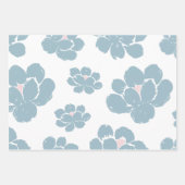 Papier d'enveloppement de printemps bleu bohème (Devant)