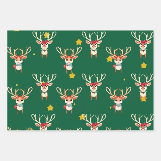 Papier d'enveloppement de rennes - Arrière - plan  (Devant)