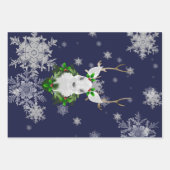 Papier d'enveloppement de rennes bleus (Devant 3)