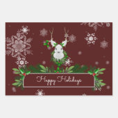 Papier d'enveloppement de rennes rouges (Devant)