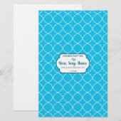 Papier d'enveloppement de savon bleu et blanc Quat (Devant / Derrière)