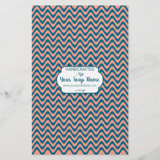 Papier d'enveloppement de savon bleu et orange