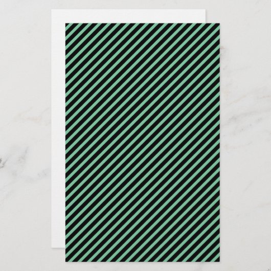Papier d'enveloppement de savon diagonale vert et (Devant / Derrière)