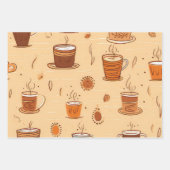 Papier d'enveloppement de thème de la coupe de caf (Devant 3)