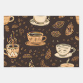 Papier d'enveloppement de thème de la coupe de caf (Devant)