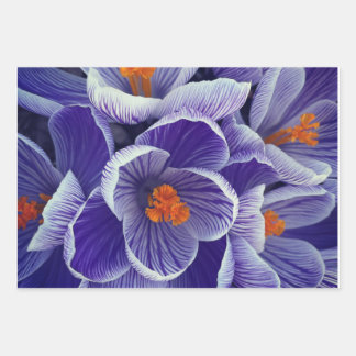 Papier d'enveloppement de tulipes violettes
