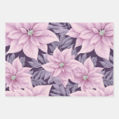 Papier d'enveloppement de vacances pourpre Poinset (Devant 2)