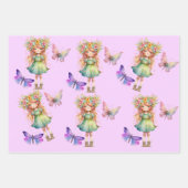 Papier d'enveloppement de variétés de fées mignonn (Devant 3)