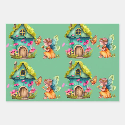 Papier d'enveloppement de variétés de fées mignonn (Devant)