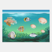 Papier d'enveloppement de vie aquatique (Devant 3)