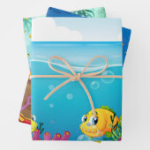 Papier d'enveloppement de vie aquatique (En situation)