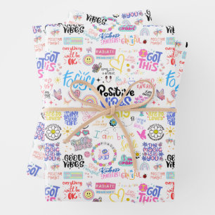 Papier d'enveloppement des affirmations positives