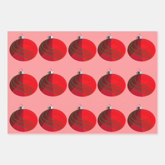 Papier d'enveloppement des ampoules de Noël (3 feu (Devant 2)