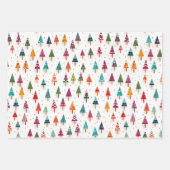 Papier d'enveloppement des arbres de Noël rétro (Devant 2)