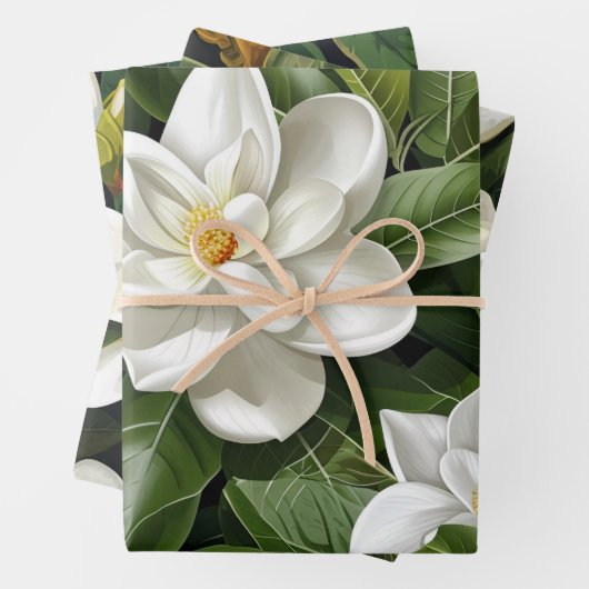 Papier d'enveloppement des fleurs de Gardenia (En situation)