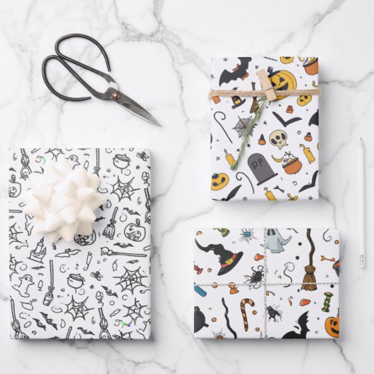 Papier d'enveloppement d'Halloween (Recto)