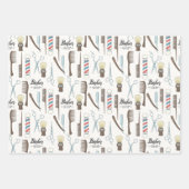 Papier d'enveloppement d'icônes Barbershop (Devant)