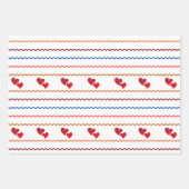 Papier d'enveloppement du coeur et des lignes Ense (Devant)