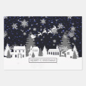 Papier d'enveloppement du village de Noël (Devant)