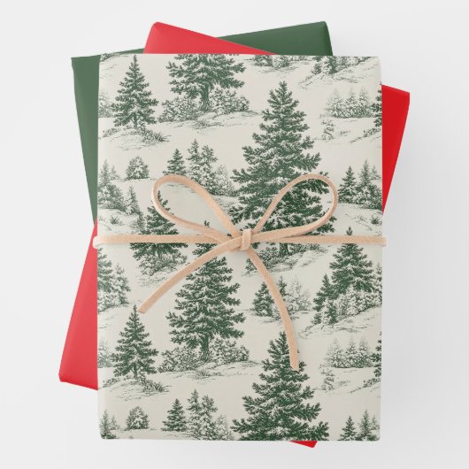 Papier d'enveloppement en toile d'arbre de Noël ve (En situation)