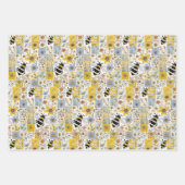 Papier d'enveloppement Floral des abeilles Feuille (Devant)