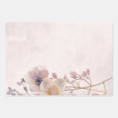 Papier d'enveloppement floral Faye aquarelle (Devant 3)