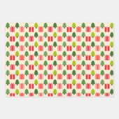 Papier d'enveloppement géométrique de Noël coloré (Devant)