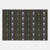 Papier d'enveloppement gothique du crâne de Noël (Devant)