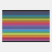 Papier d'enveloppement horizontal Arc-en-ciel noir (Devant 2)
