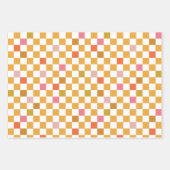 Papier d'enveloppement Jaune À damiers moderne (Devant 2)