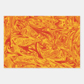 Papier d'enveloppement jaune et orange vif sauvage (Devant 3)