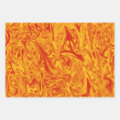 Papier d'enveloppement jaune et orange vif sauvage (Devant 2)