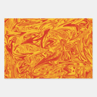 Papier d'enveloppement jaune et orange vif sauvage